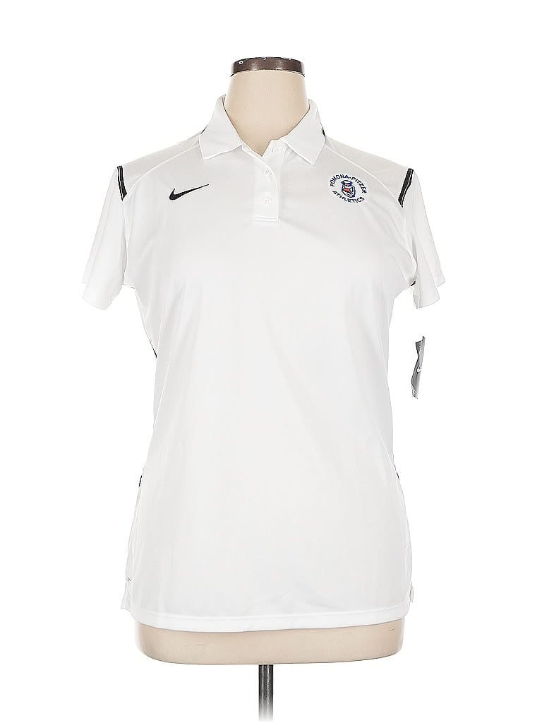 Nike Short Sleeve Polo Shirt In White