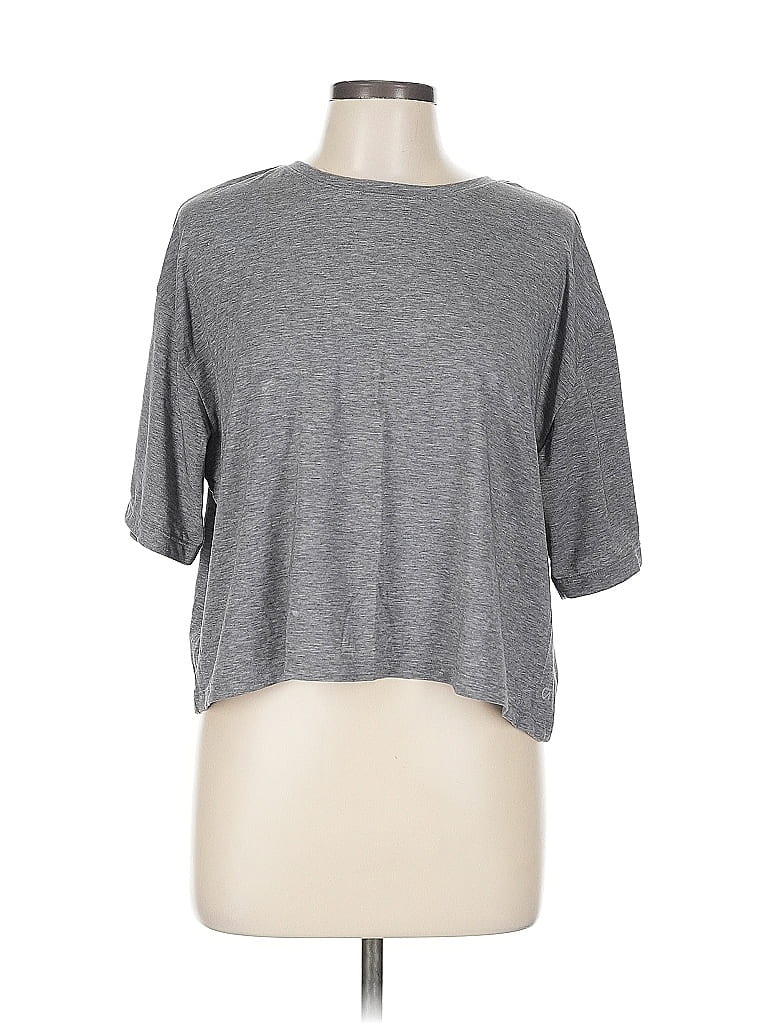 Pre-owned Gap Fit 3/4 Sleeve T-shirt In Gray
