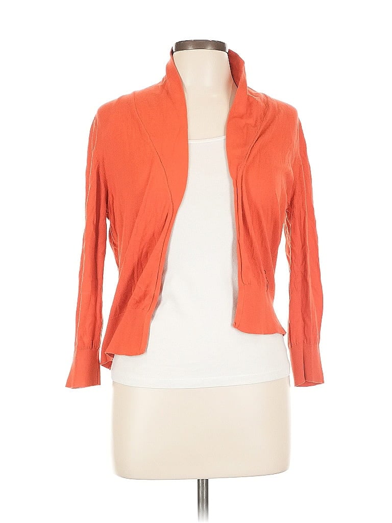 Click to view more detailed imagery on our partner's website Pre-owned August Silk Cardigan Sweater In Orange
