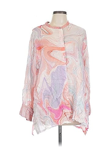 Johnny Was 3/4 Sleeve Silk Top (view 1)