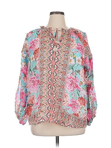Johnny Was 3/4 Sleeve Silk Top (view 1)