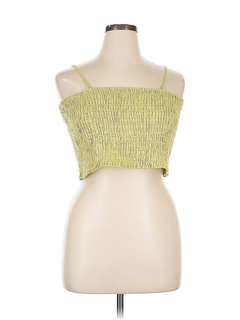Atm Anthony Thomas Melillo Sleeveless Top Green Strapless Neckline Tops