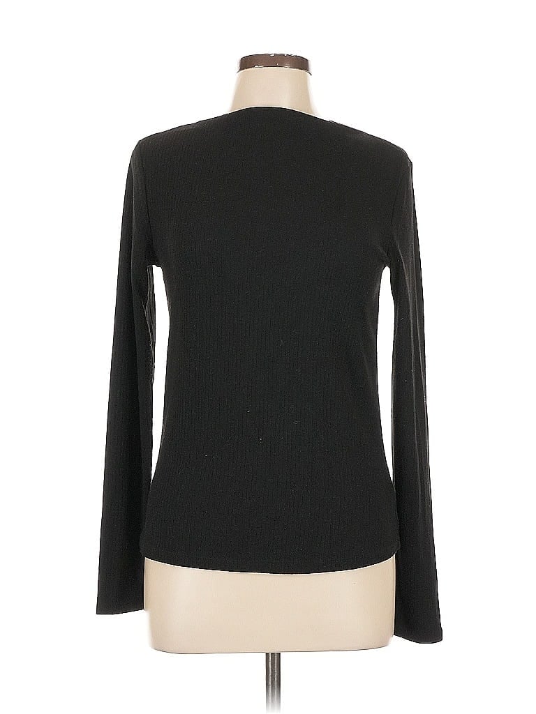 Pre-owned Mng Long Sleeve T-shirt In Black