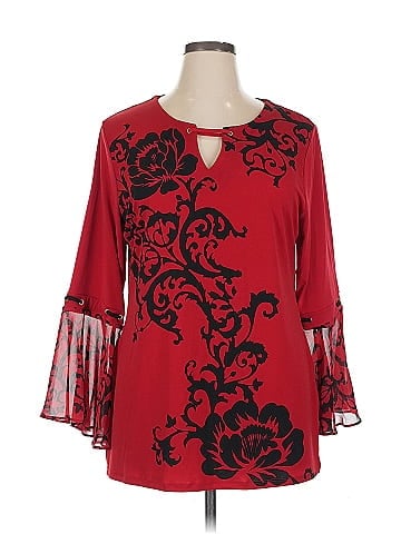JM Collection 3/4 Sleeve Blouse (view 1)