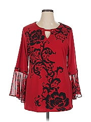 Jm Collection 3/4 Sleeve Blouse