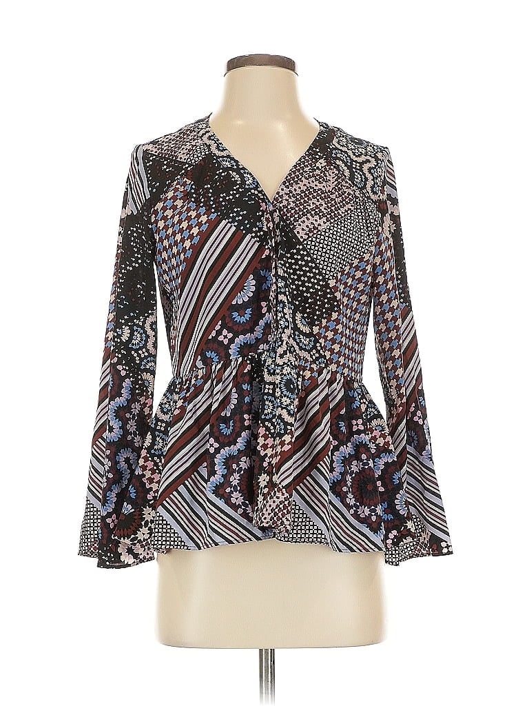 Click to view more detailed imagery on our partner's website Pre-owned Nanette Lepore Long Sleeve Blouse In Brown