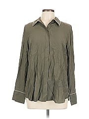 Lafayette 148 New York Long Sleeve Silk Top