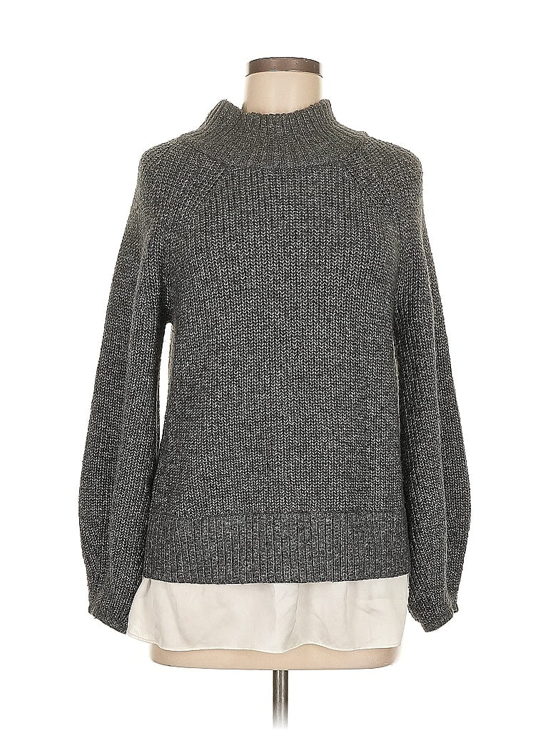 Pre-owned Ann Taylor Turtleneck Sweater In Gray
