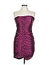 Black Halo 100% Polyester Metallic Purple Cocktail Dress Size 10 - photo 1