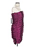 Black Halo 100% Polyester Metallic Purple Cocktail Dress Size 10 - photo 3