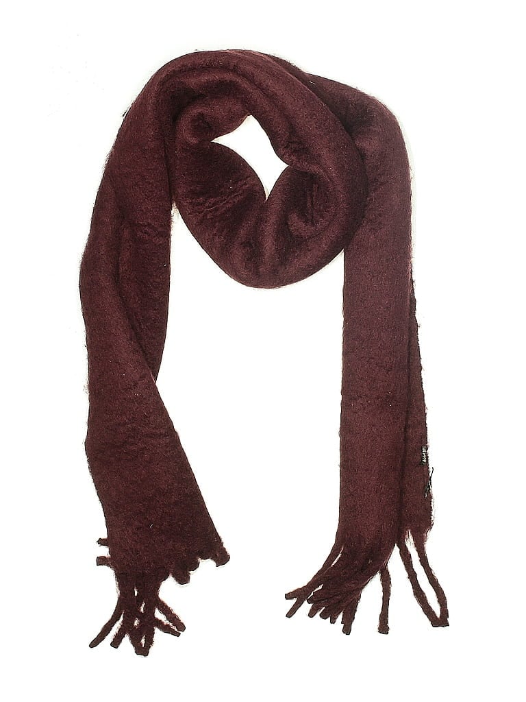 Pre-owned Assorted Brands Scarf In Burgundy