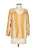 Dylan 100% Cotton Gold 3/4 Sleeve Blouse Size XS - photo 1