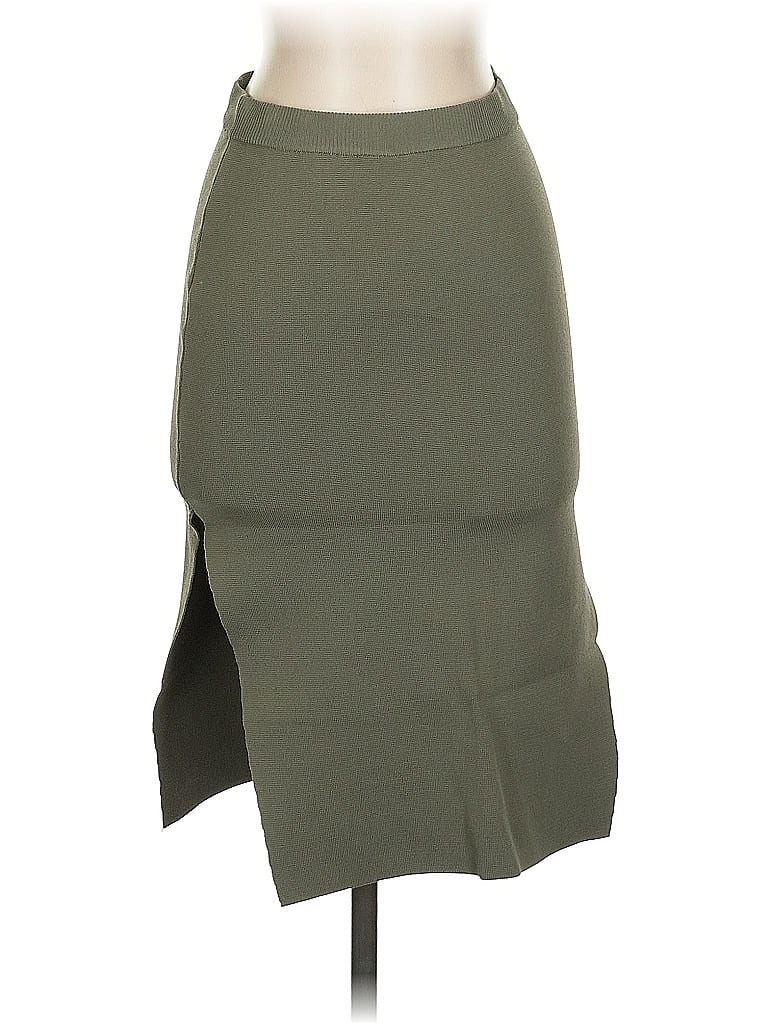 Olivaceous Casual Skirt In Green