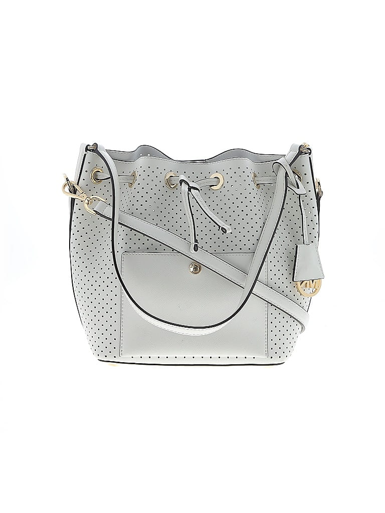 Pre-owned Michael Michael Kors Leather Satchel In White