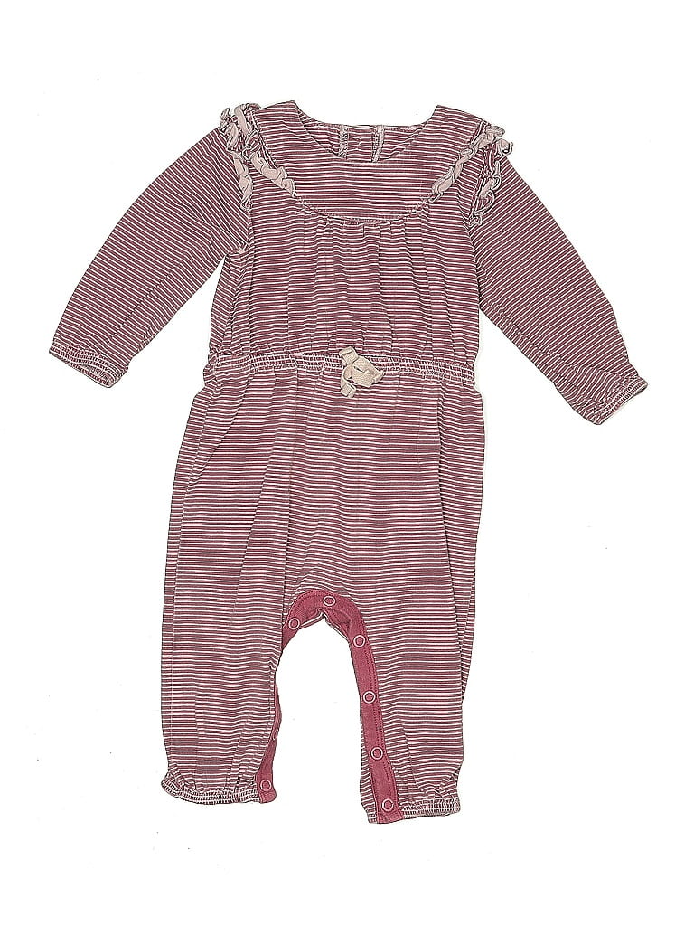 Pre-owned Peek Babies' ... Long Sleeve Onesie In Burgundy