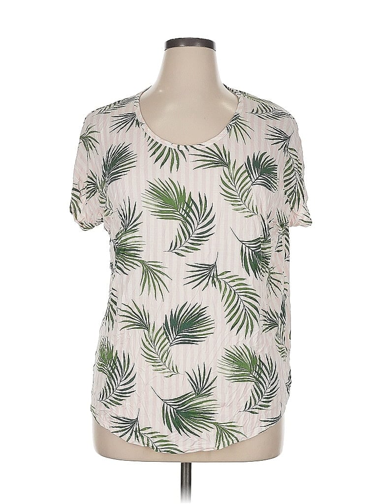 Pre-owned Lands' End Short Sleeve T-shirt In Pink