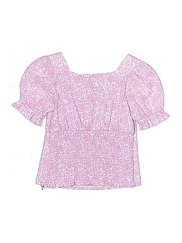 Aqua Short Sleeve Blouse (view 2)