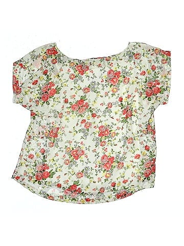 Aqua Short Sleeve Blouse (view 2)