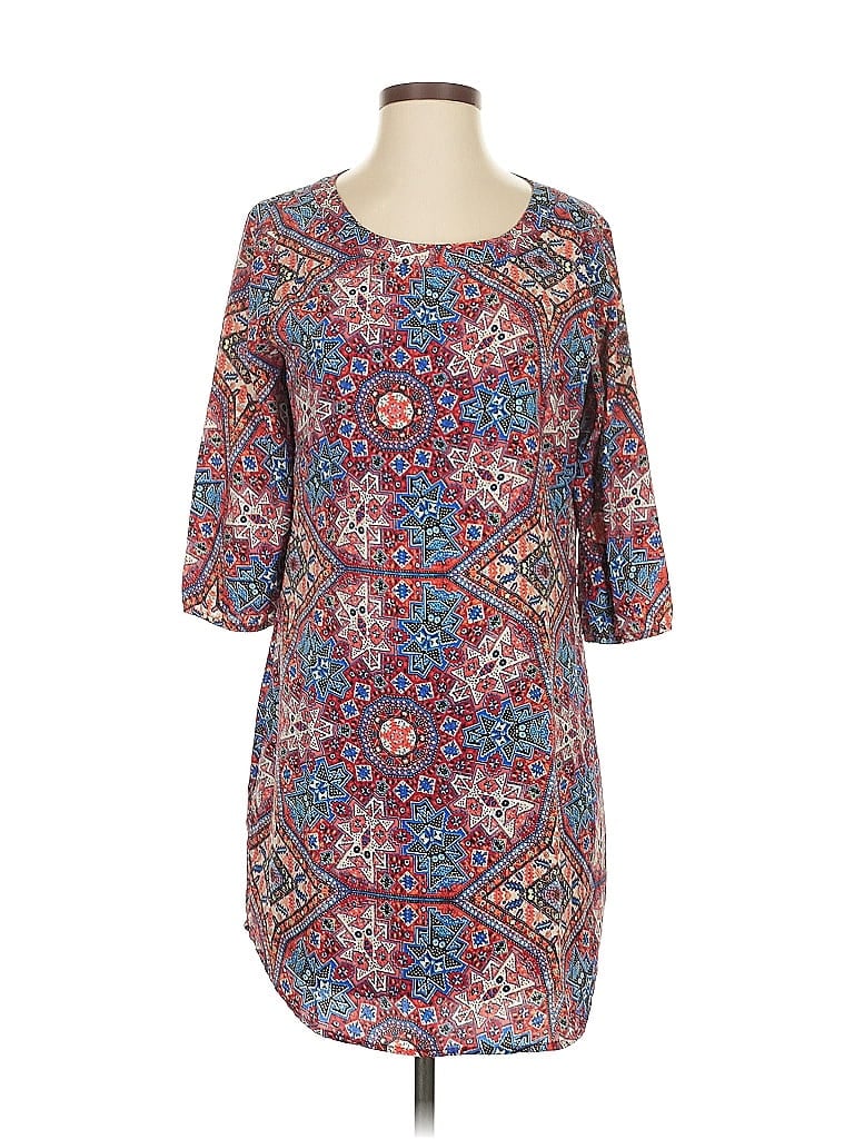 Pre-owned Pink Owl Casual Dress In Burgundy