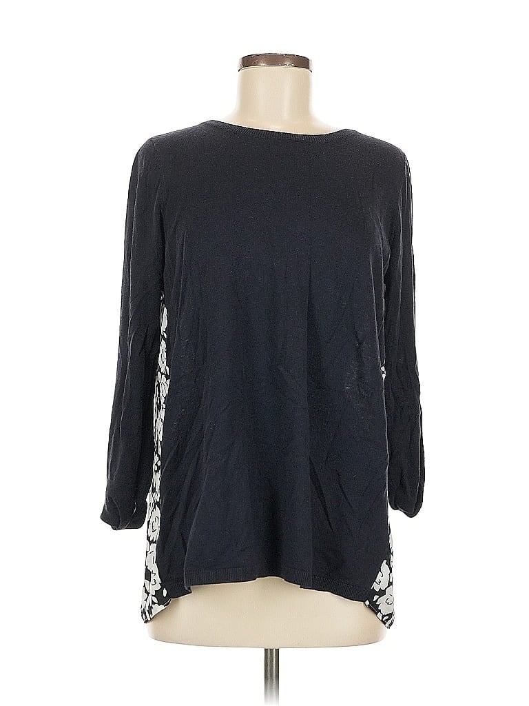 Pre-owned Ann Taylor Loft 3/4 Sleeve T-shirt In Black