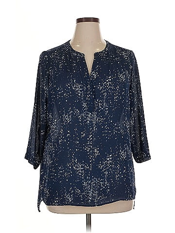 a.n.a. A New Approach 3/4 Sleeve Blouse (view 1)