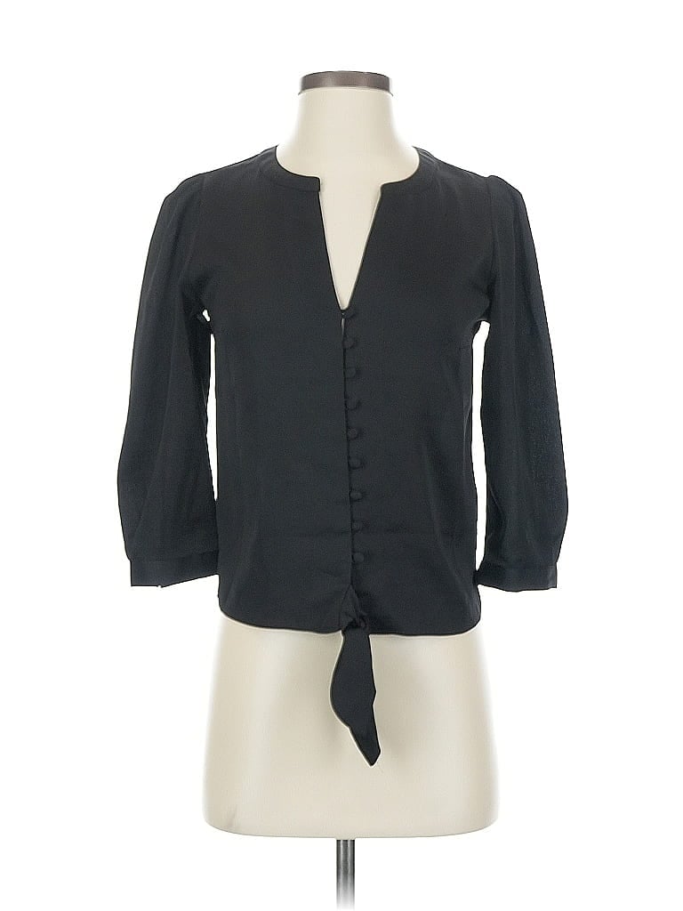 Pre-owned Express 3/4 Sleeve Blouse In Black