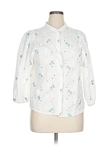 Solitaire 3/4 Sleeve Button-Down Shirt (view 1)