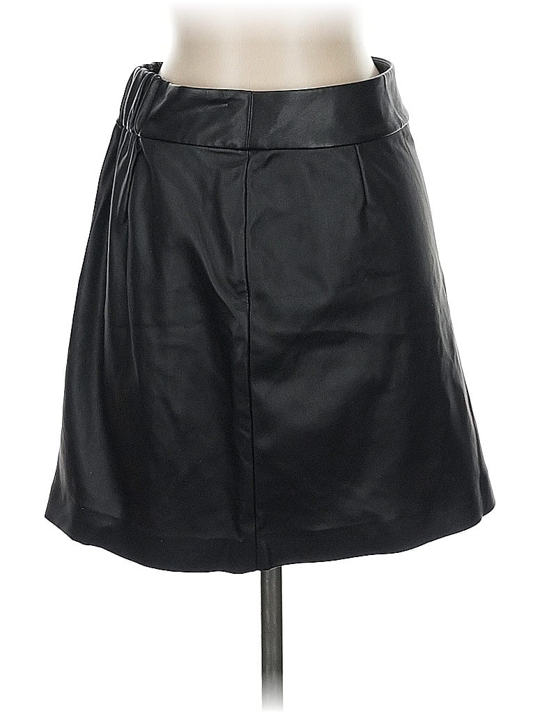 Pre-owned The Drop Faux Leather Skirt In Black