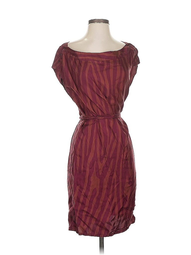 Pre-owned Kenneth Cole New York Cocktail Dress In Burgundy