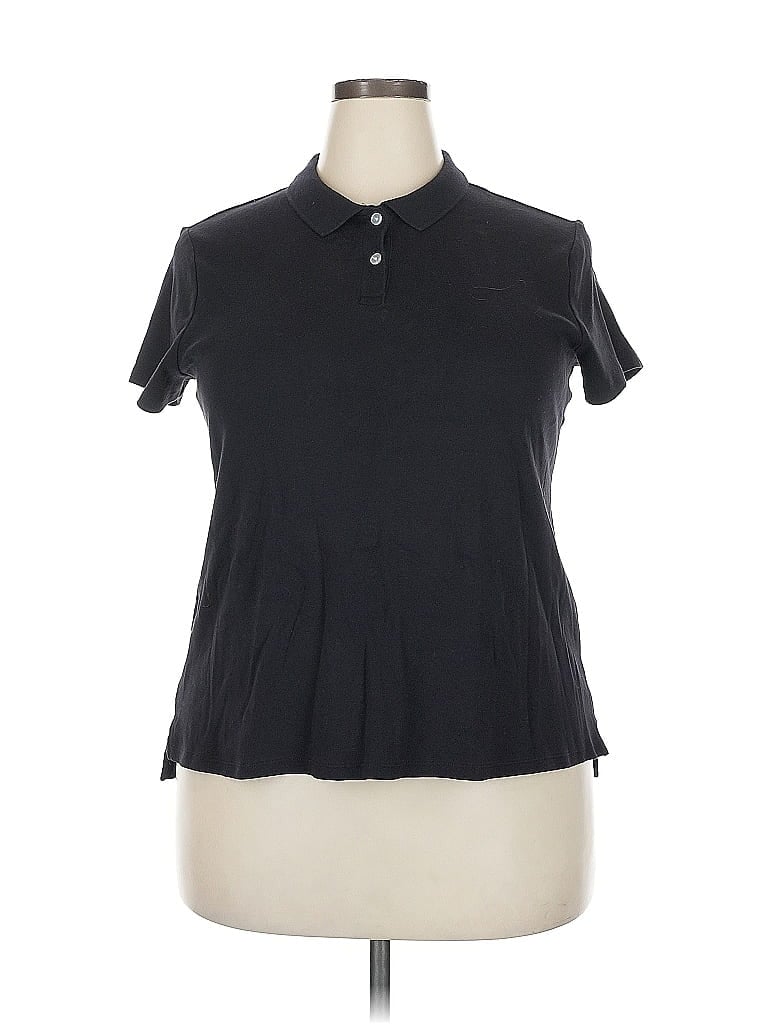 Pre-owned Croft & Barrow Short Sleeve Polo Shirt In Black