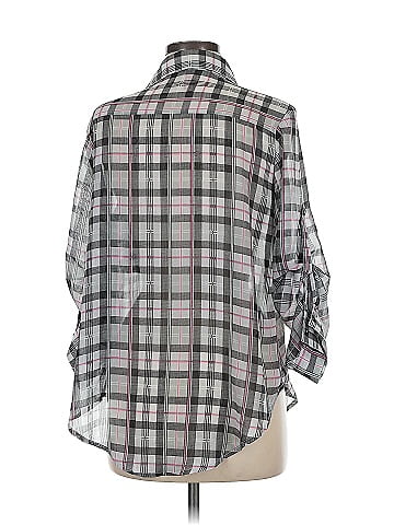 Poof! 3/4 Sleeve Button-Down Shirt (view 2)