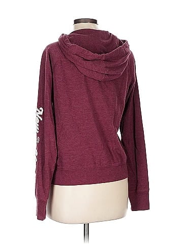 Aeropostale Burgundy Zip Up Hoodie Size L