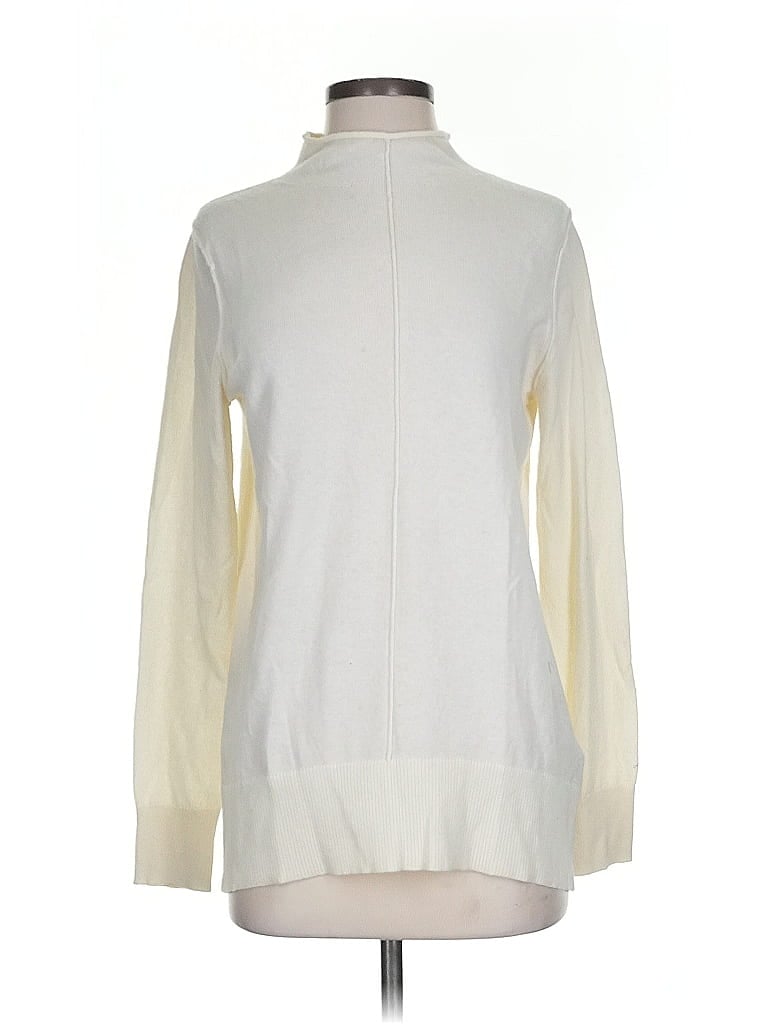 Pre-owned Banana Republic Turtleneck Sweater In White