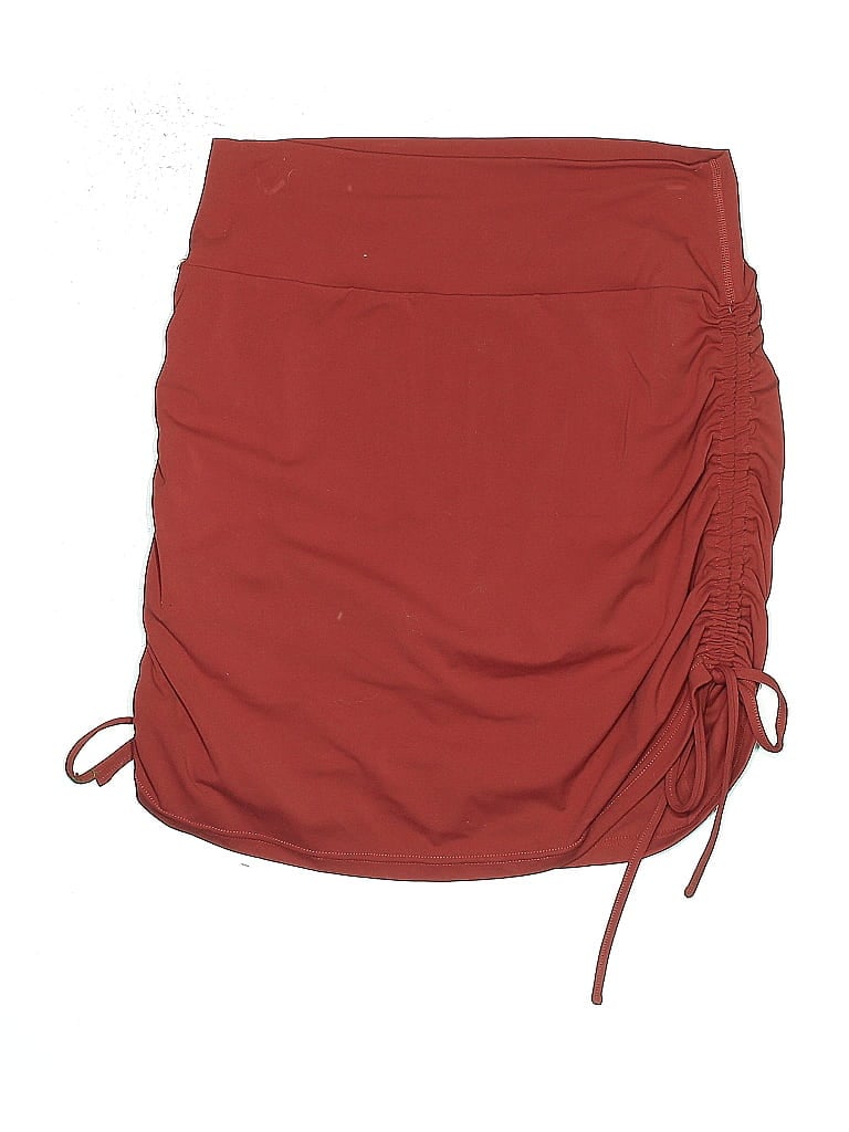 Gold Hinge Skort In Red