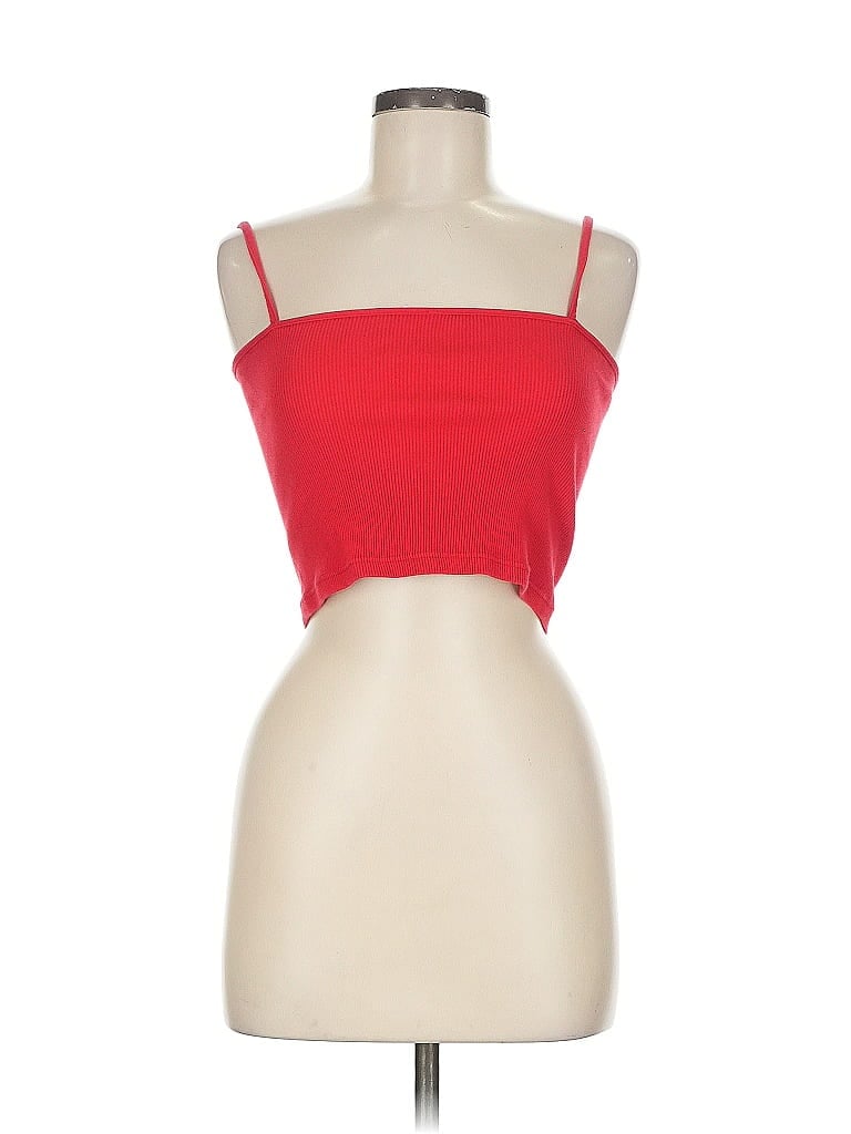 Pre-owned Brandy Melville Tank Top Red Strapless Neckline Tops