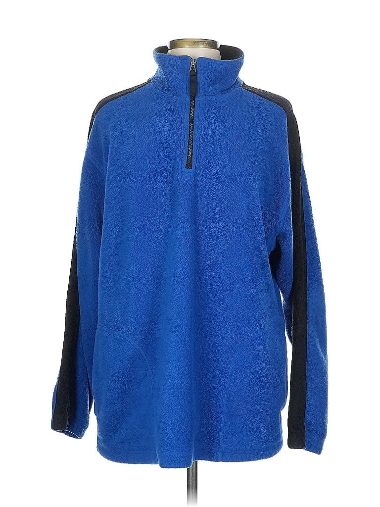 Pre-owned Assorted Brands Fleece Jacket In Blue