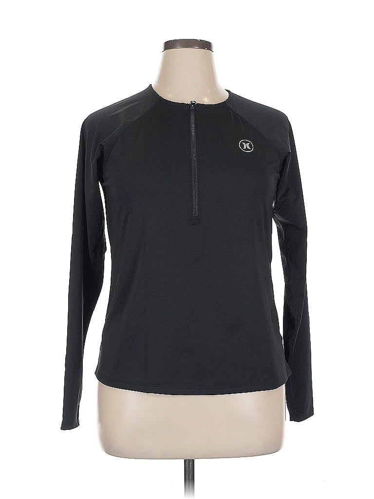 Pre-owned Hurley Long Sleeve T-shirt In Black