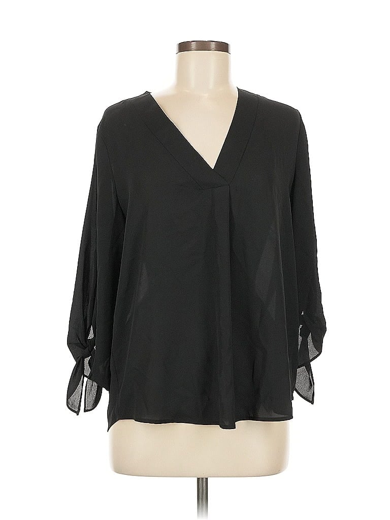 Pre-owned Lush 3/4 Sleeve Blouse In Black