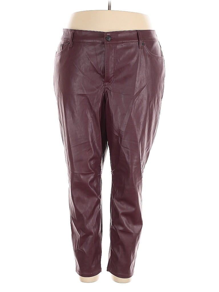 Pre-owned Torrid Casual Pants In Burgundy