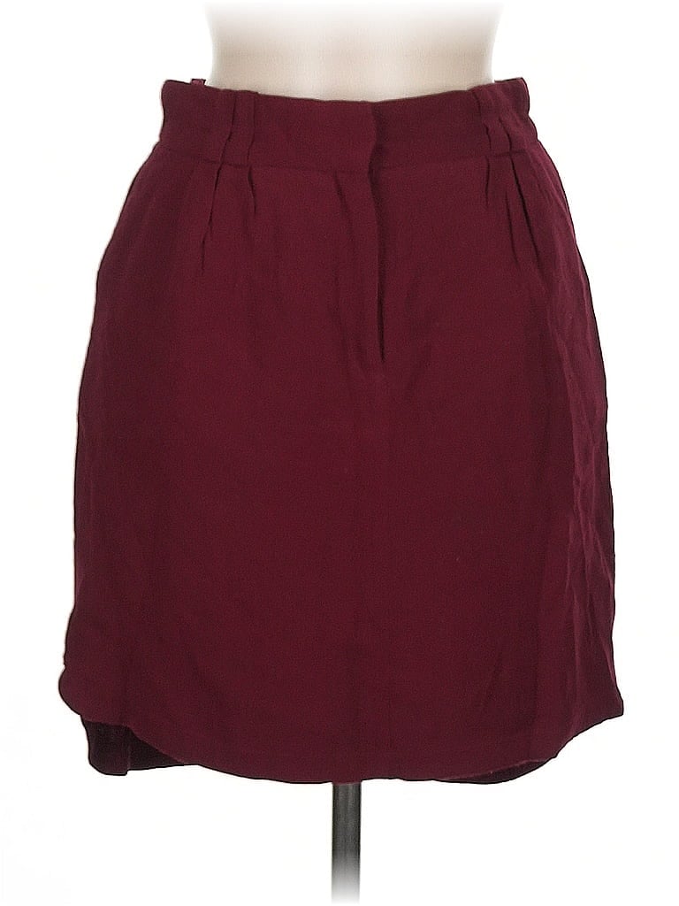 Pre-owned Mng Suit Casual Skirt In Burgundy