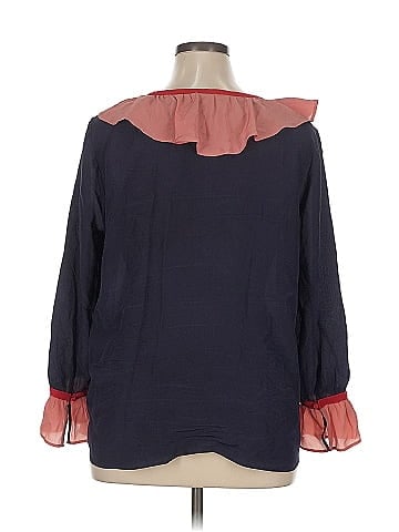 Boden 3/4 Sleeve Silk Top (view 2)