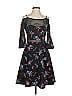 Guess Floral Black Cocktail Dress Size 4 - photo 1