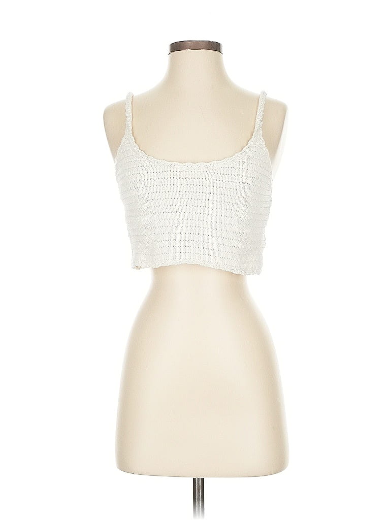 Pre-owned Aerie Tube Top Ivory Strapless Neckline Tops In White