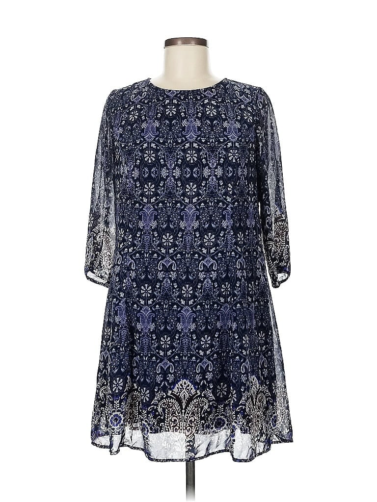 Pre-owned Garage Casual Dress In Blue