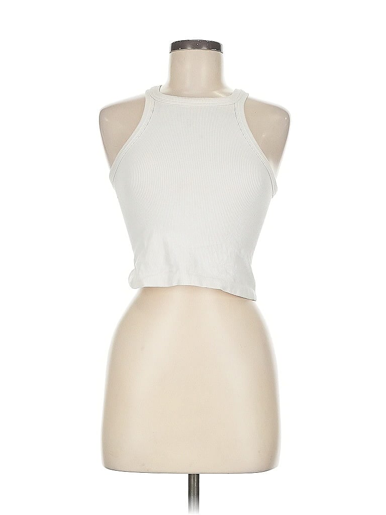 Click to view more detailed imagery on our partner's website Pre-owned Suzette Tank Top Ivory Halter Neckline Tops In White