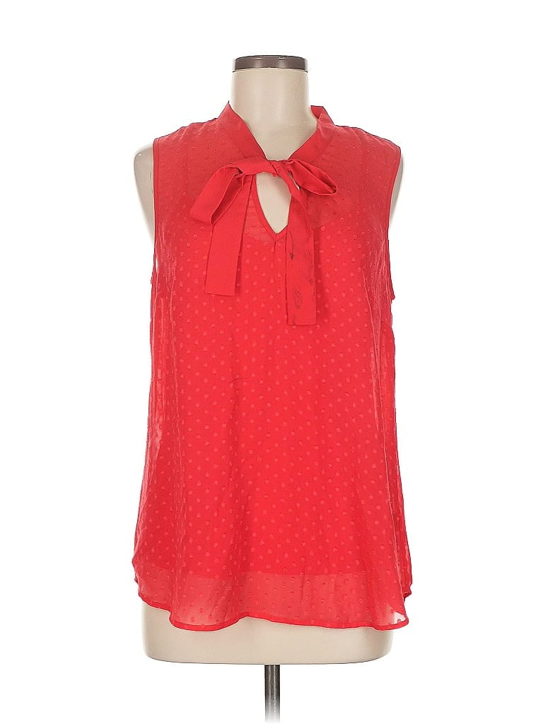 Pre-owned Daniel Rainn Sleeveless Blouse In Red