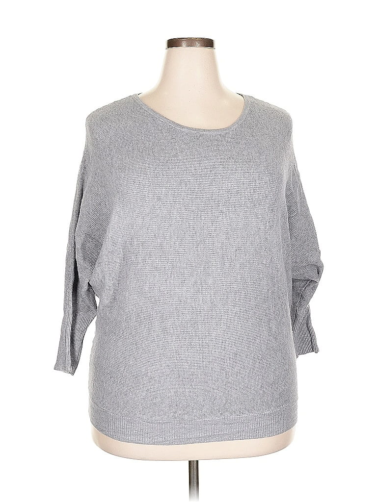 Pre-owned T Tahari 3/4 Sleeve T-shirt In Gray