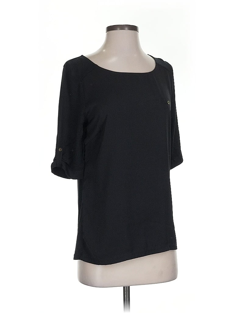 Pre-owned The Limited 3/4 Sleeve Top Black Boatneck Tops