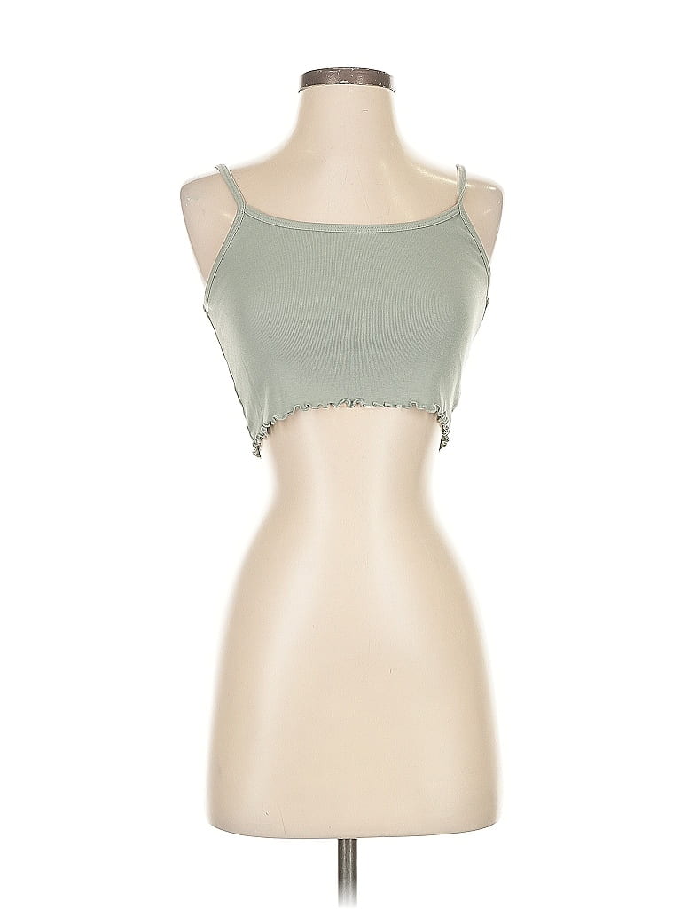 Pre-owned John Galt Tank Top Green Strapless Neckline Tops