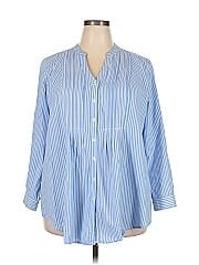 Woman Within 3/4 Sleeve Button Down Shirt